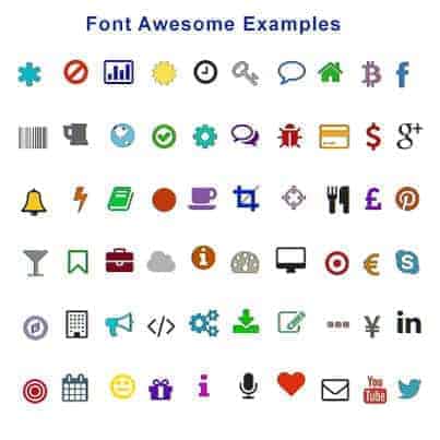 lista icone font awesome