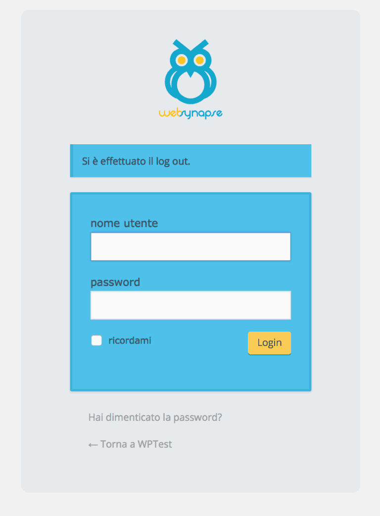 Come personalizzare form login di WordPress