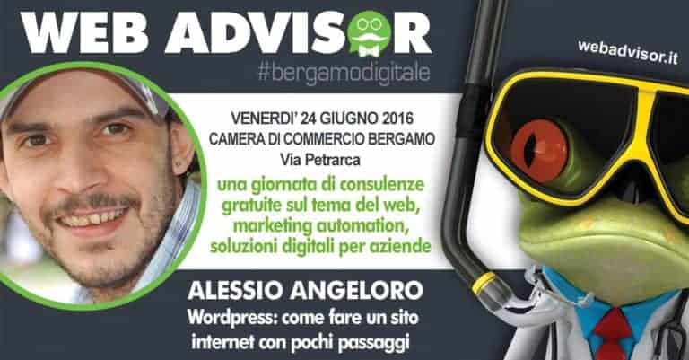 Alessio Angeloro, realtore al Web Advisor di Bergamo 2016