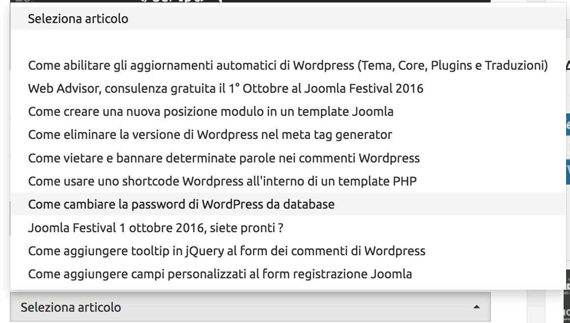 wp tendina post recenti