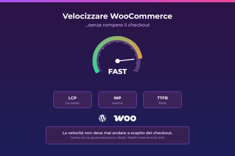 come velocizzare woocommerce e checkout