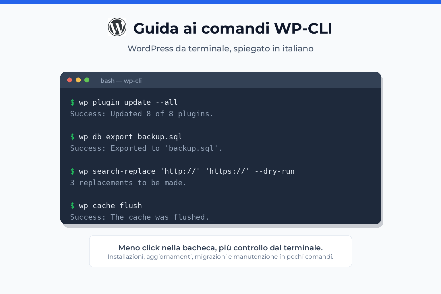 guida completa comandi wp cli